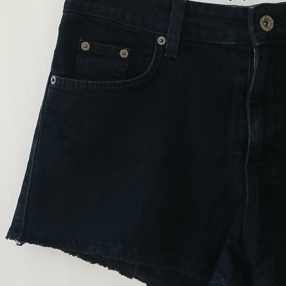 High Waist Black Jeans Short - Picture 2 of 7